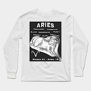 Aries Negative Traits Long Sleeve T-Shirt